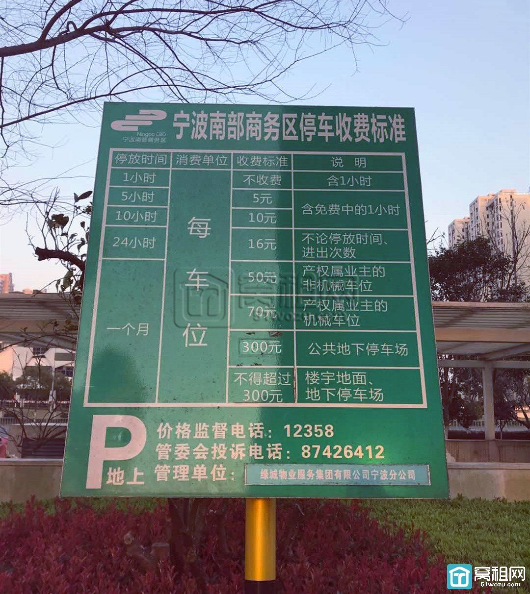 宁波南部商务区城市摩尔停车费(图1)
