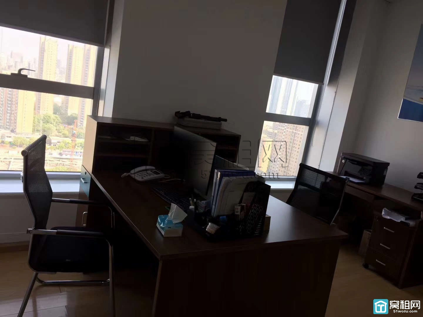 宁波万达广场附近写字楼慧和大厦188平米精装修带5个隔间办公室出(图4)