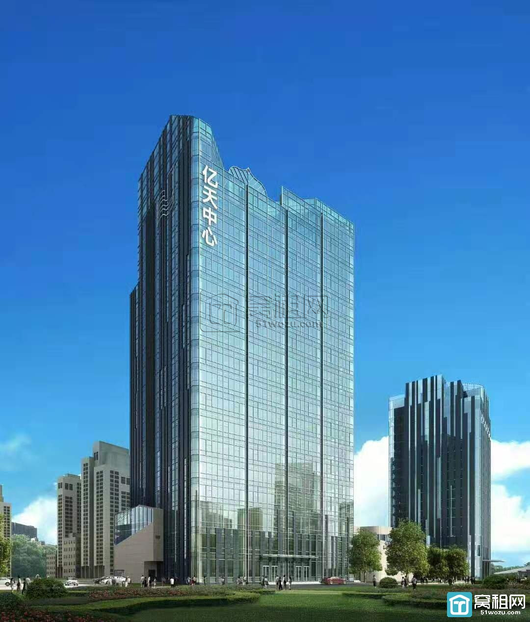 宁波亿天中心大厦168平户型朝南全景落地窗出租(图3)