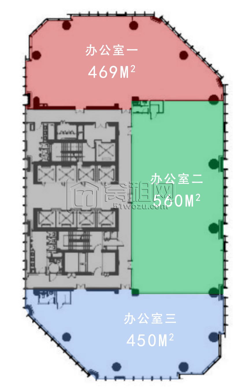 绿地中心写字楼整层1500平米出租(图4)