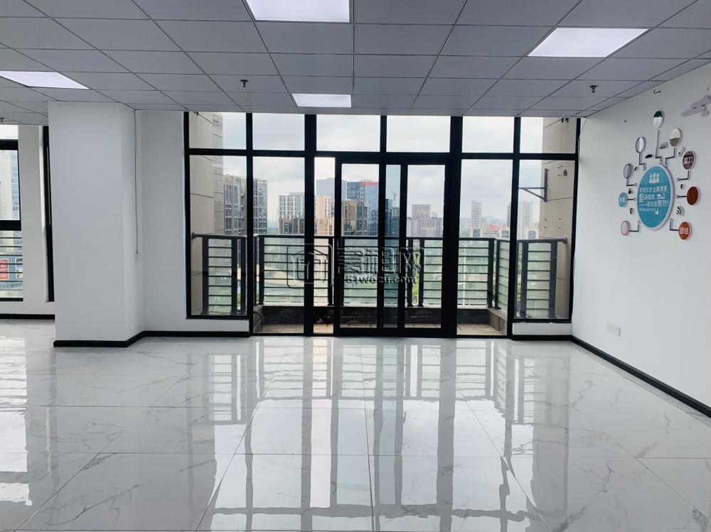 高新区翡翠湾13楼办公室出租独立空调、带水源阳台，双面采光(图4)