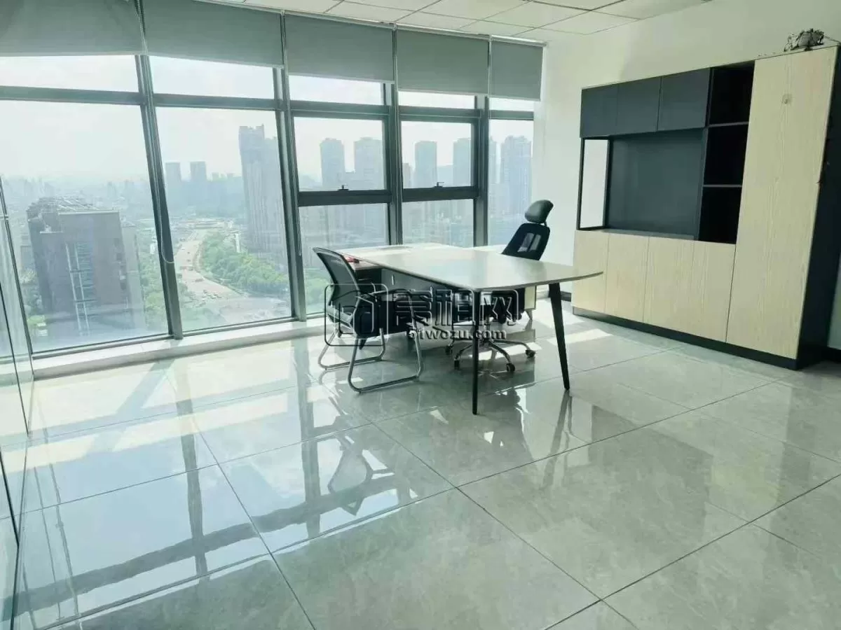 博纳大厦高楼层全套家具，双面采光，288平，原价14800/月 现仅需13000/月