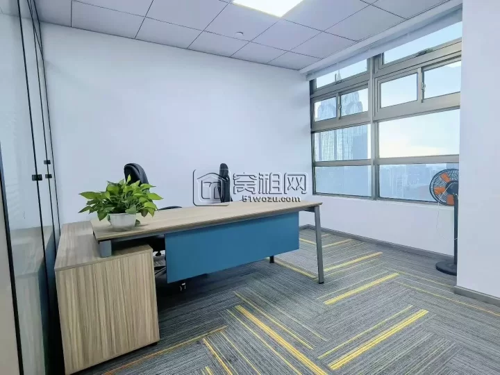 红巨大厦158平，2个隔间，朝西，带全套家具，拎包办公！