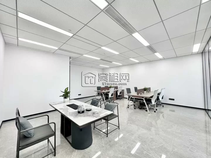 宁波铁建大厦130平米办公室出租无敌采光～落地窗 带2隔间