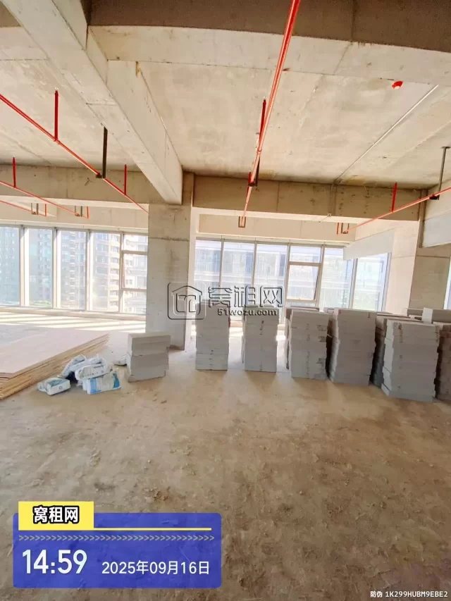 江北万达附近全新写字楼鸿辰中心大厦出租1000平米毛坯单价1.3元/平米/天