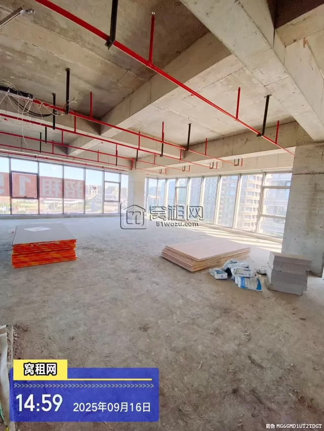 江北万达附近全新写字楼鸿辰中心大厦出租1000平米毛坯单价1.3元/平米/天