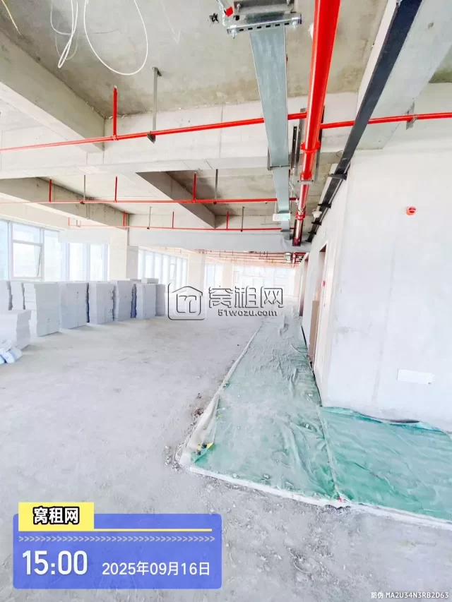 江北万达附近全新写字楼鸿辰中心大厦出租1000平米毛坯单价1.3元/平米/天