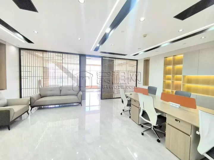 城南商务大厦出租面积163平带全套家具出租茶室装修