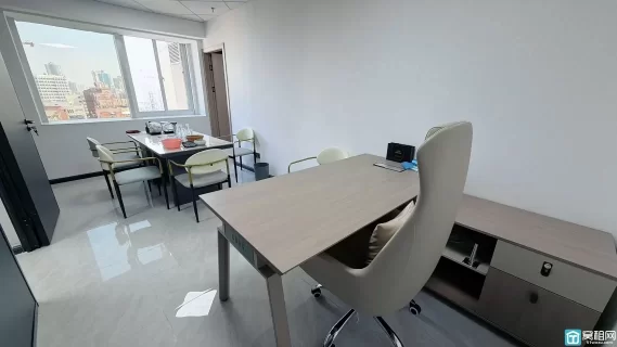 老江东百丈路富豪大厦、精装138平➕俩隔间、24小时空调.带家具5500元租金