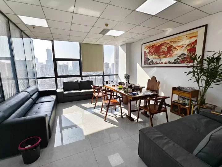 鄞州区汇华大厦朝南两隔间  107平精装修办公室出租