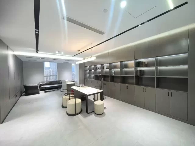 鄞州区慧和写字楼出租朝南138平方茶室装修带水源，带家具6500元/月