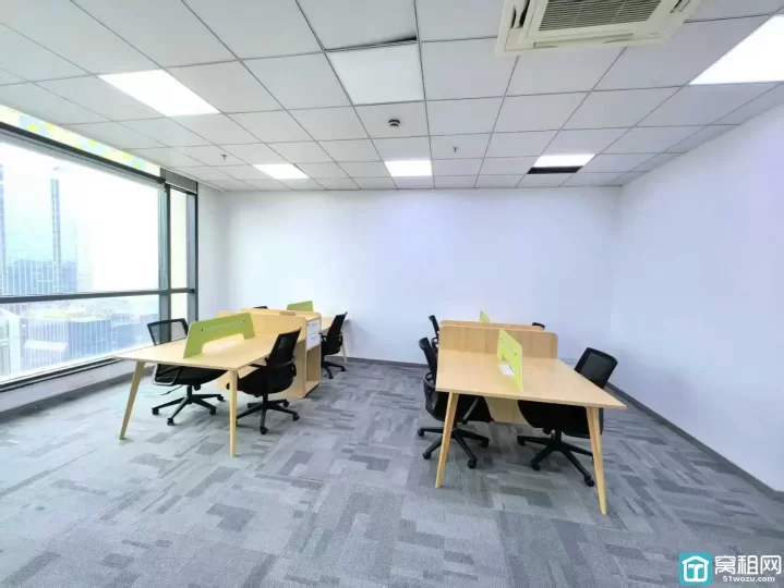 宁波鄞州区大海大厦142平办公室 两个隔间 带全套家具出租