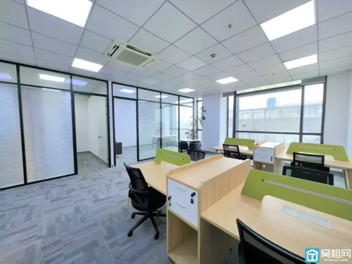 宁波鄞州区大海大厦142平办公室 两个隔间 带全套家具出租