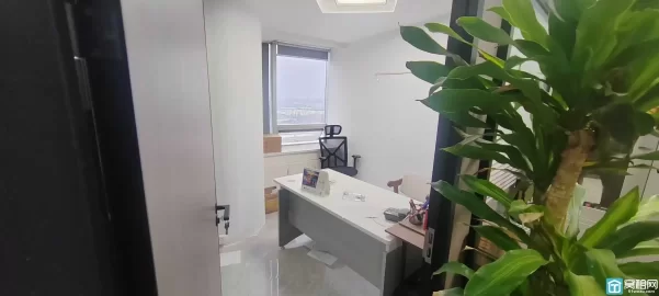 宁波海曙写字楼中农信大厦江景房98平带全套家具两个隔间租金4000每月