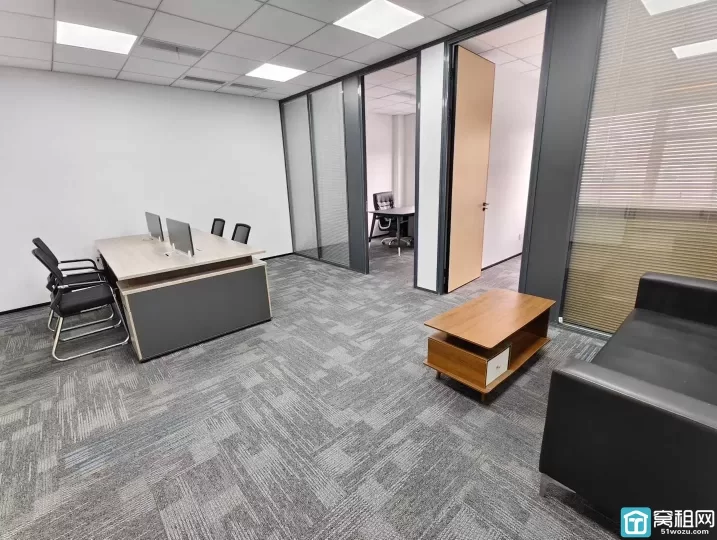 海曙段塘电商园区写字楼86平 两隔间朝北 带全套家具