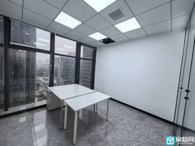 宁波南部商务区嘉美大厦131平，西北双面落地窗写字楼出租