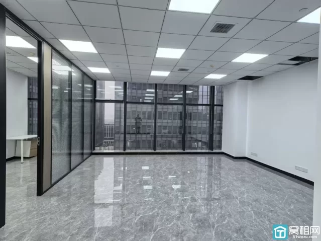 宁波南部商务区嘉美大厦131平，西北双面落地窗写字楼出租