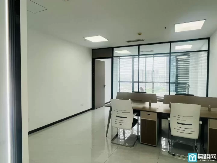 宁波健宸大厦70平朝南带全套家具，白玻形象墙，公区升级，空调全新