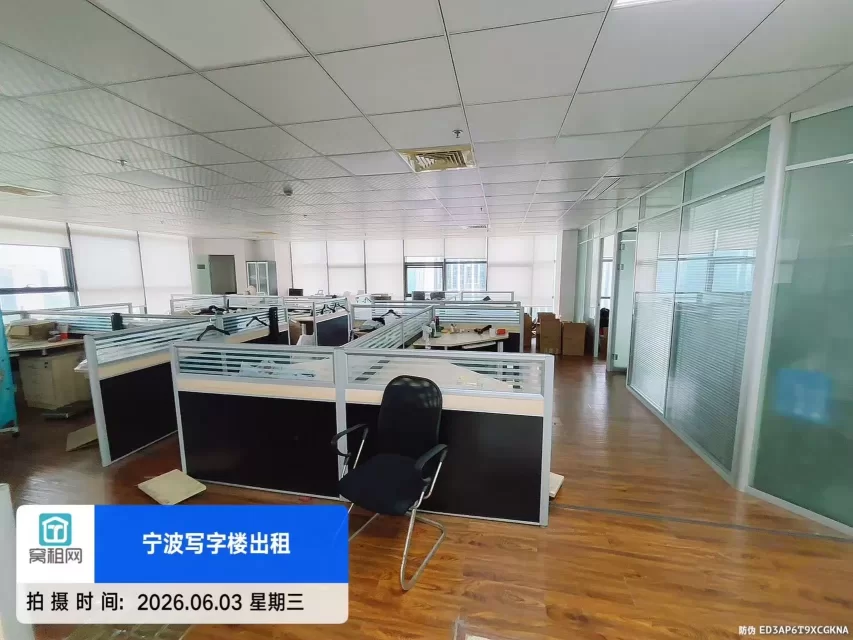 宁波江北得房率75%海达大厦写字楼出租面积490平米精装修交付
