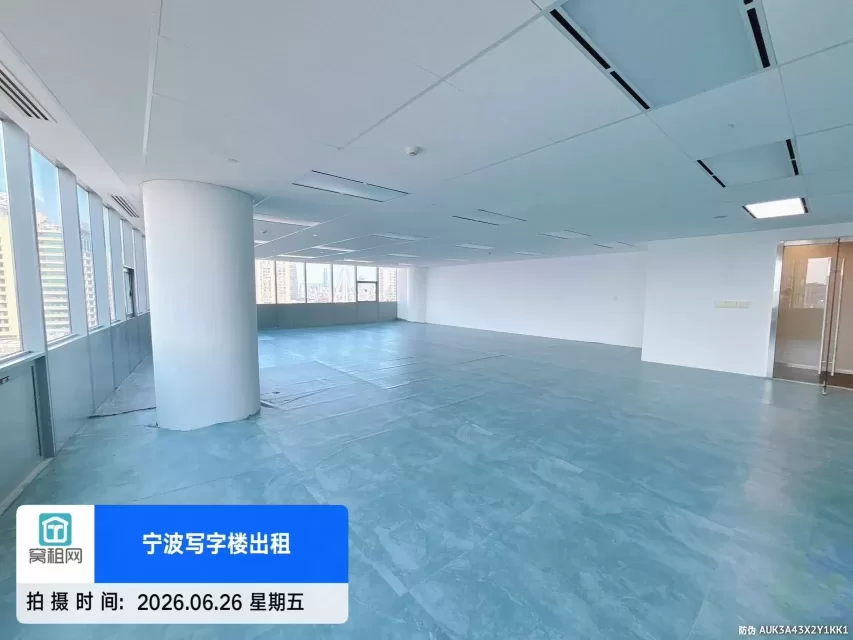 宁波5A甲级高端来福士220平米办公室精装修招租双地铁口