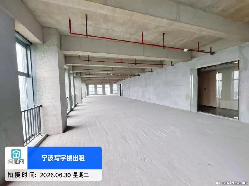 宁波高铁站对面阿里中心大厦整层1100平米白坯出租
