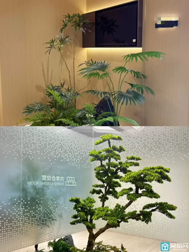 宁波绿地融谷中心出租98.25平米办公室朝南精装修 带隔间