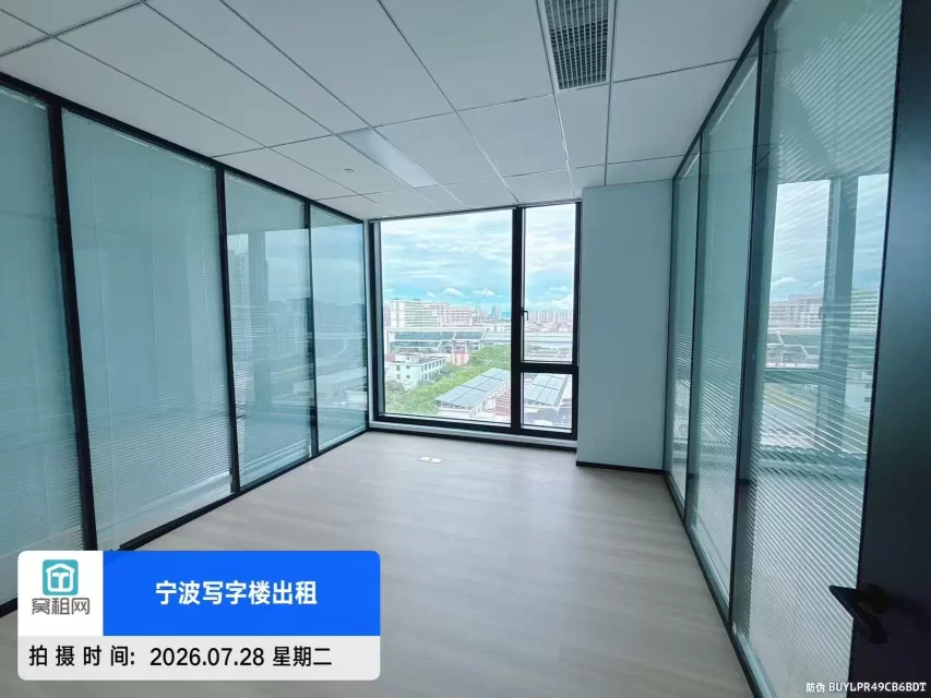 宁波鄞州区姜山地铁口山河大厦658平米东南朝向精装修办公室出租