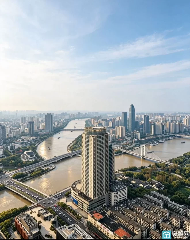 宁波塔K11写字楼面积：622㎡高楼层朝向：西南向，一线三江江景办公室招租
