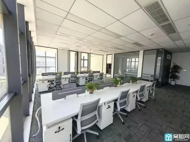 宁波凯德启望｜212㎡精装写字楼全景落地窗采光拉满带家具出租