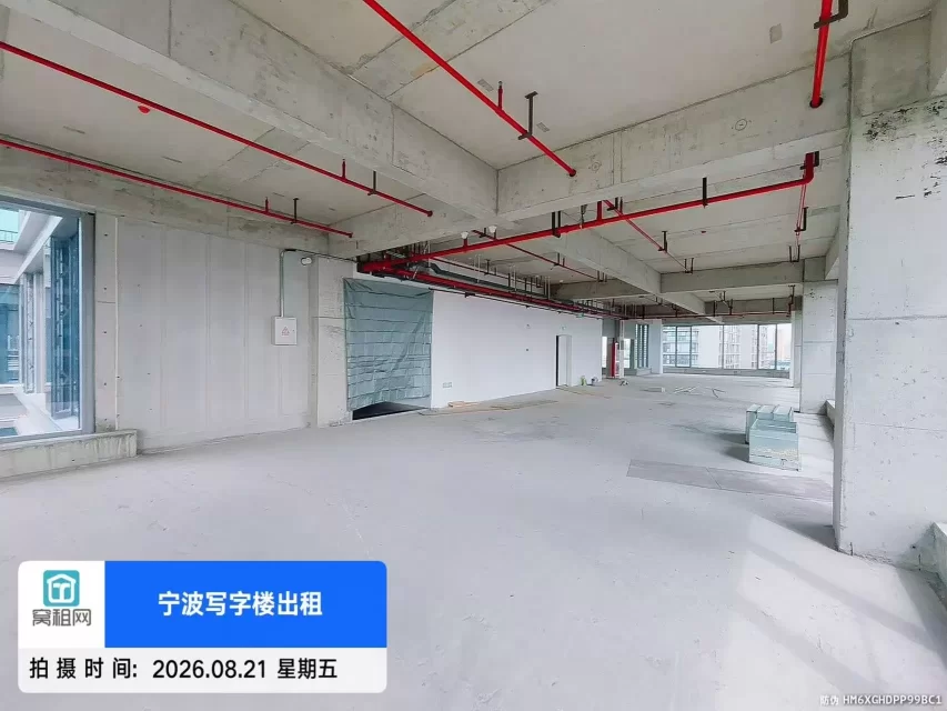 宁波保险产业园对面全新写字楼锦乐大厦半层492平米白坯出租单价1元