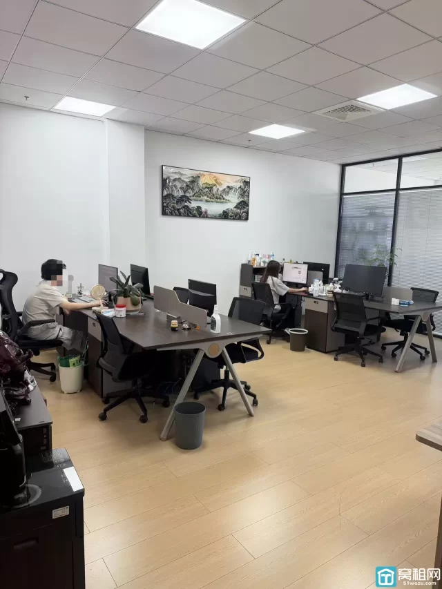 宁波鄞州下应富久大厦出租房源120平写字楼70％得房率全景落地窗