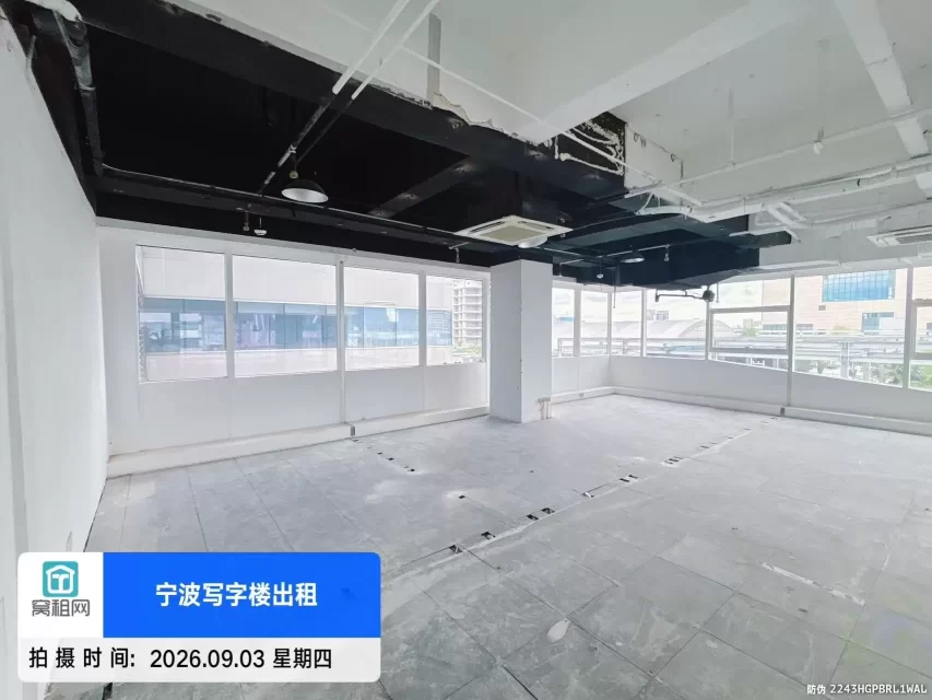 宁波海晏北路地铁B出口宏泰帝标283.05平米办公室招租3面采光