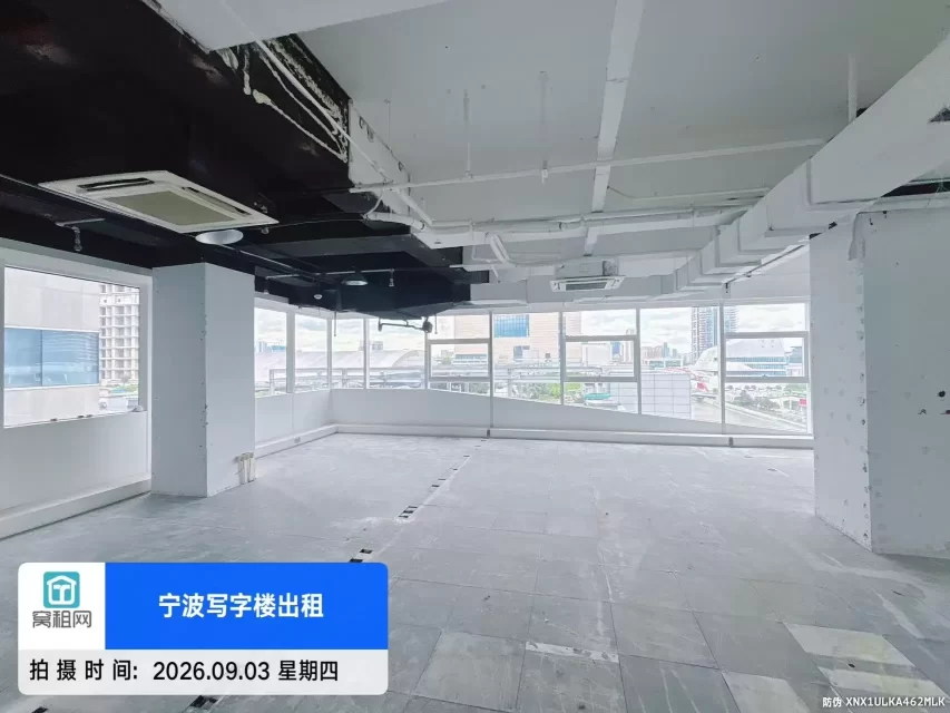 宁波海晏北路地铁B出口宏泰帝标283.05平米办公室招租3面采光