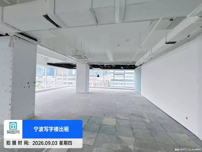 宁波海晏北路地铁B出口宏泰帝标283.05平米办公室招租3面采光