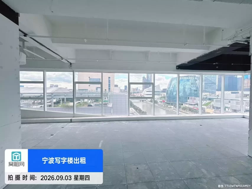 宁波海晏北路地铁B出口宏泰帝标283.05平米办公室招租3面采光