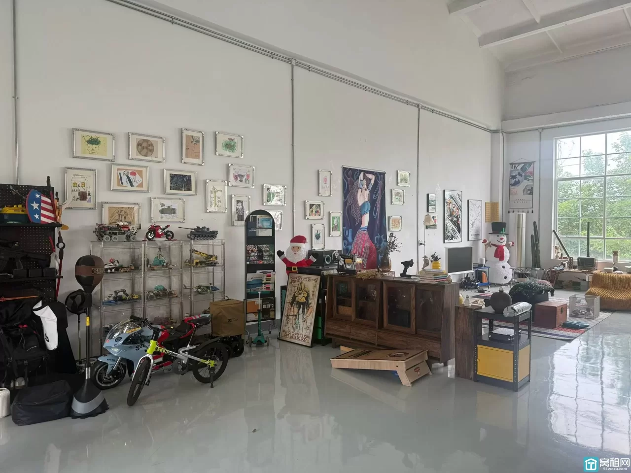 宁波江北创新设计园区带小花园260平 户型方正，环境舒适 可分租130➕130平