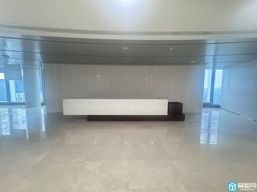宁波东部新城地标建筑中银大厦高楼层992.77平米办公室招租
